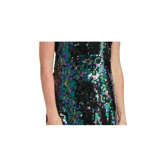 Dkny Women's Sequinned Dress Green Size X-Large