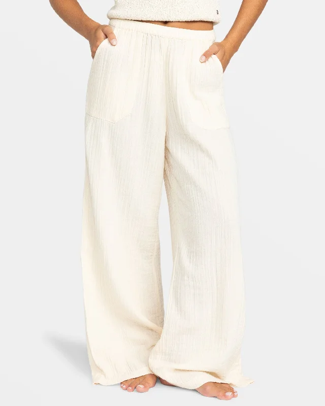 What A Vibe Wide Leg Pant - Parchment