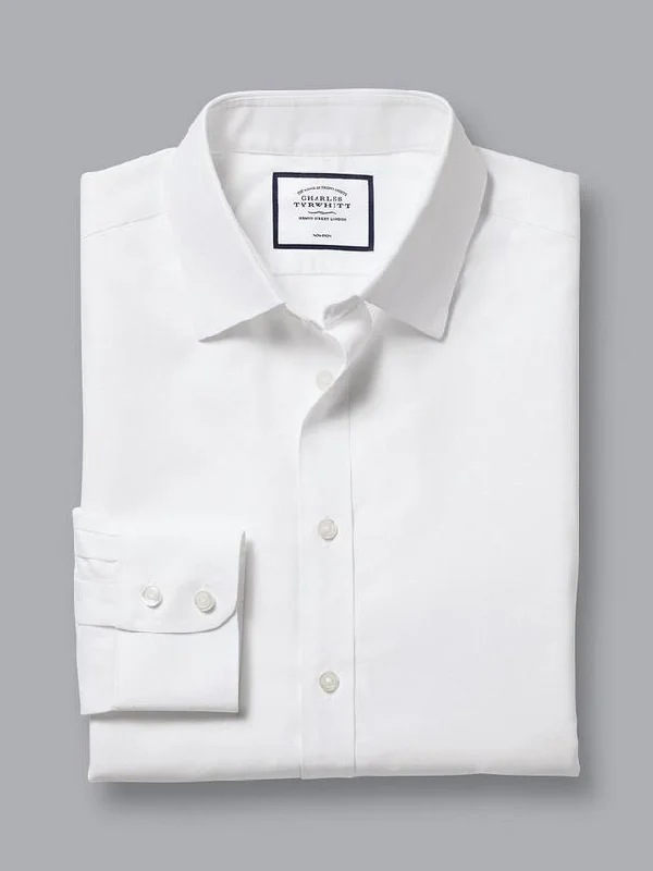 Classic Collar Non-Iron Twill Extra Slim Fit Shirt, White