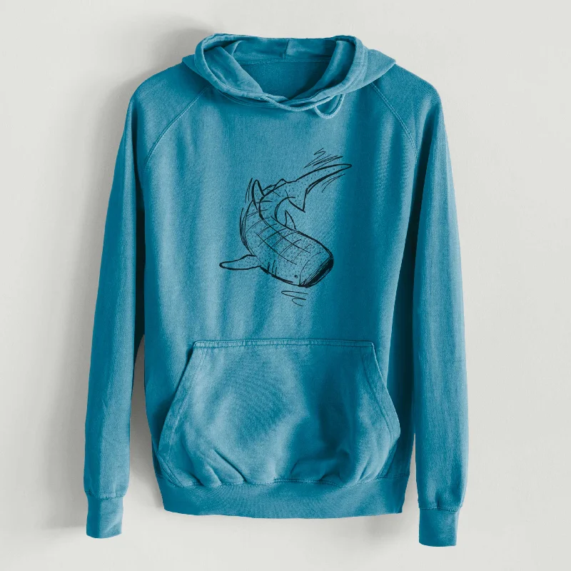 Whale Shark  - Mid-Weight Unisex Vintage 100% Cotton Hoodie