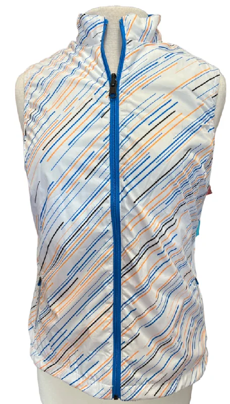 Antigua White, Blue & Orange Reversible Vest Size M