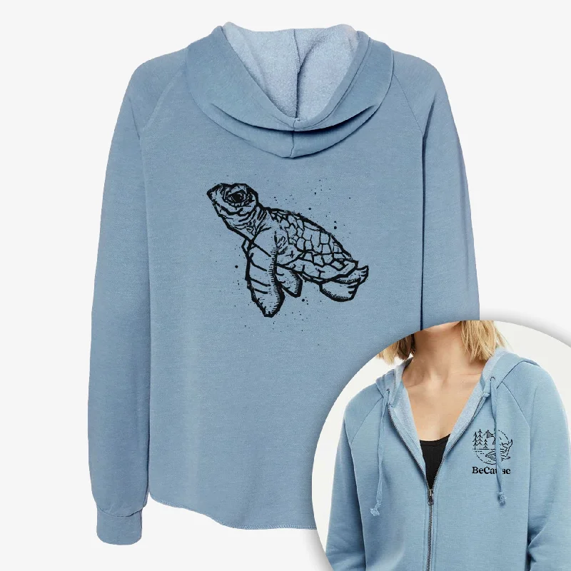 Baby Sea Turtle - Women's Cali Wave Zip-Up Sweatshirt