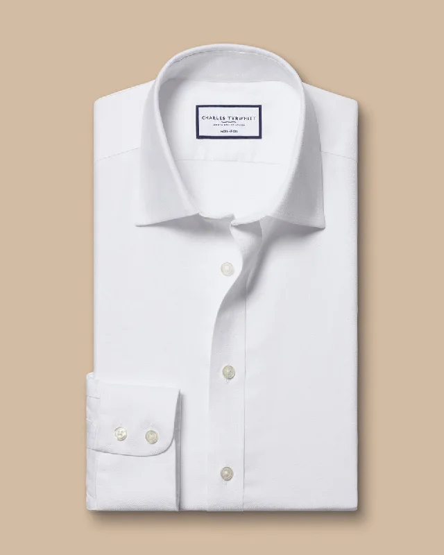 Non-Iron Royal Oxford Slim Fit Shirt - White