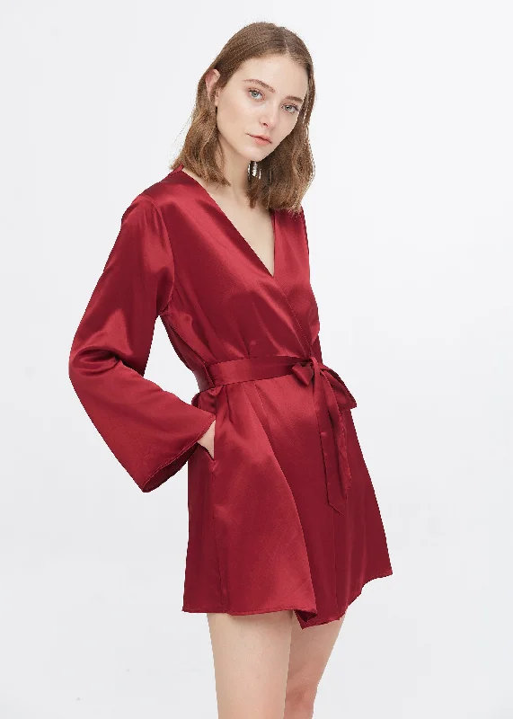 22 Momme Loose Collarless Silk Robe