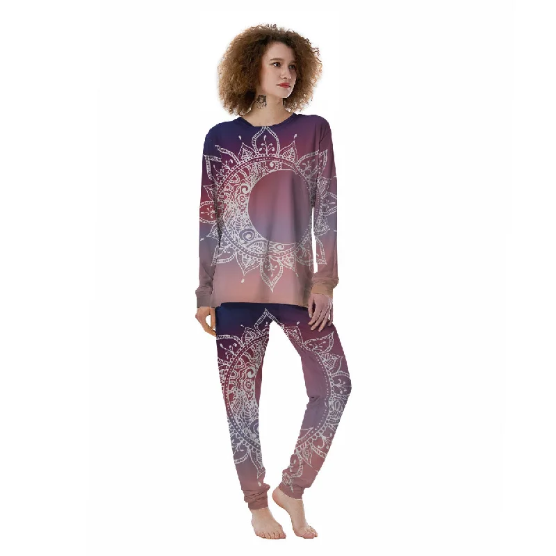 Sun Mandala Print Women's Pajamas