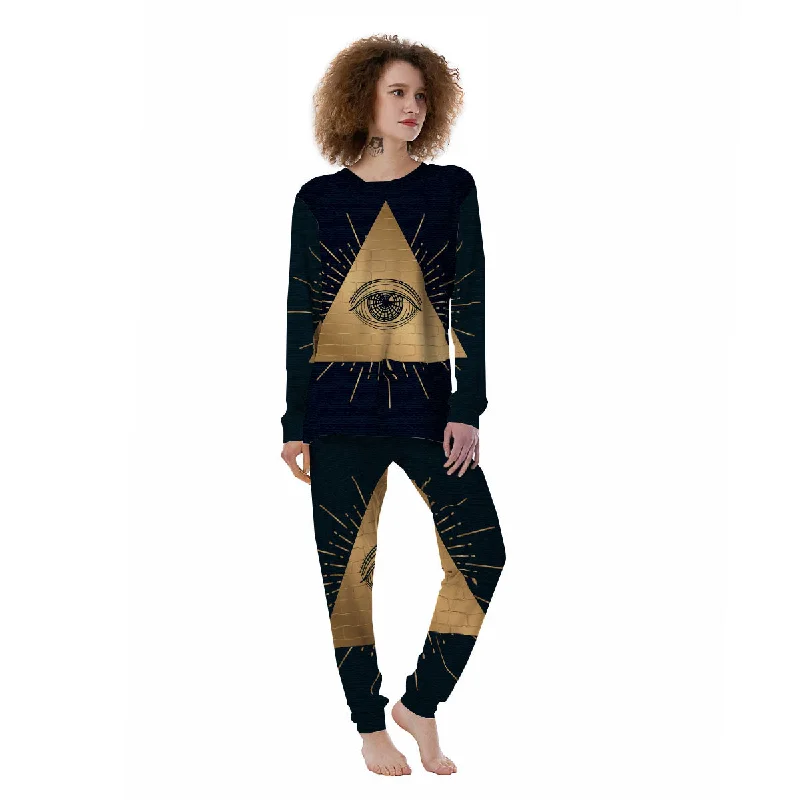 Symbol Illuminati Print Women's Pajamas