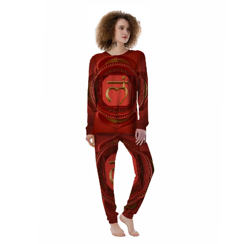 Symbol Muladhara Chakra Print Women's Pajamas