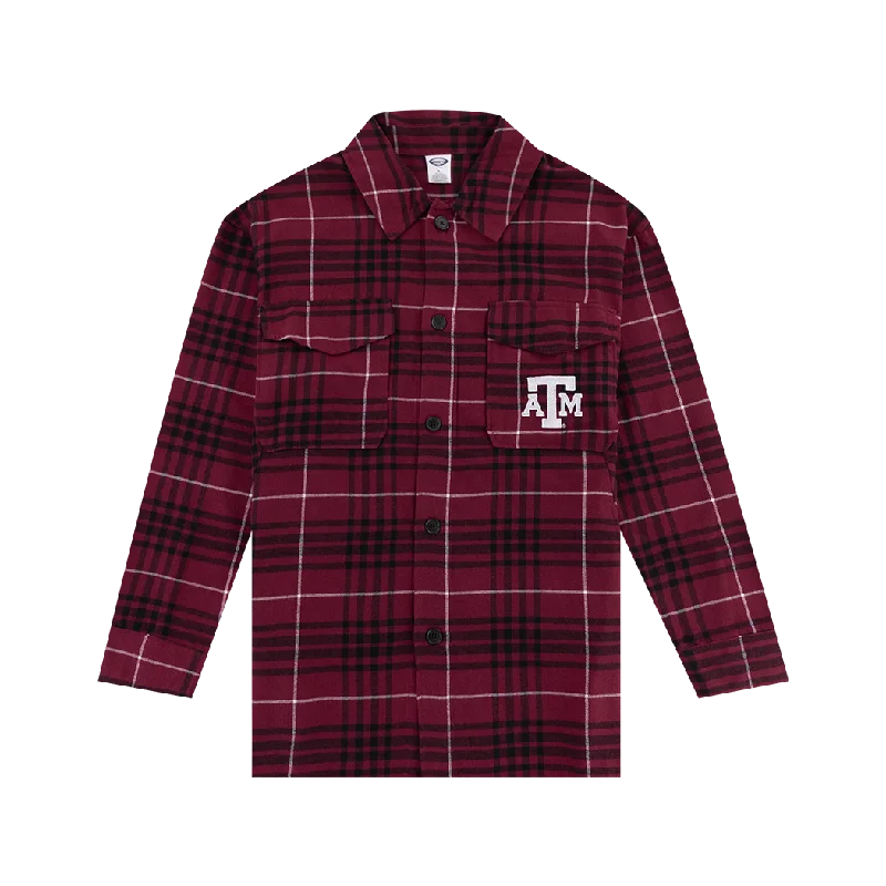 Texas A&M Maroon Boyfriend Plaid Nightshirt