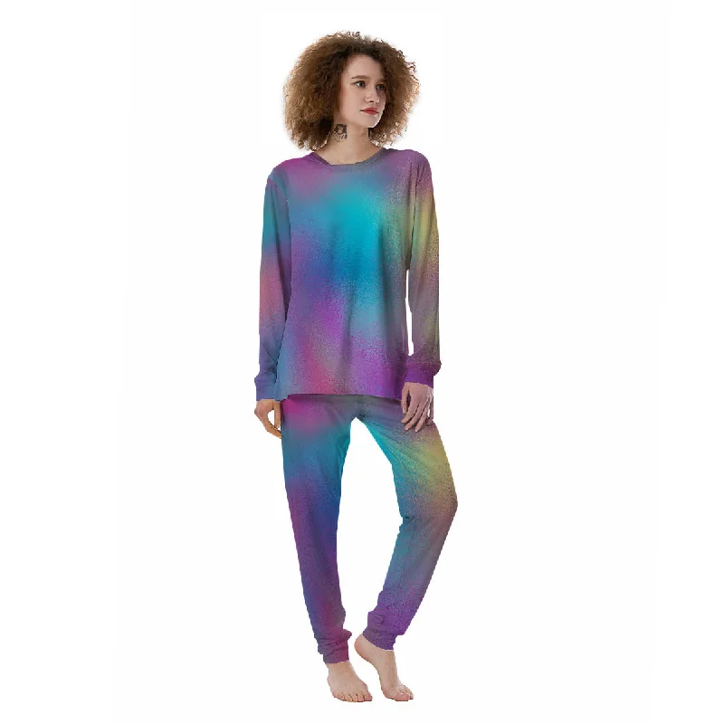 Texture Holographic Print Women's Pajamas