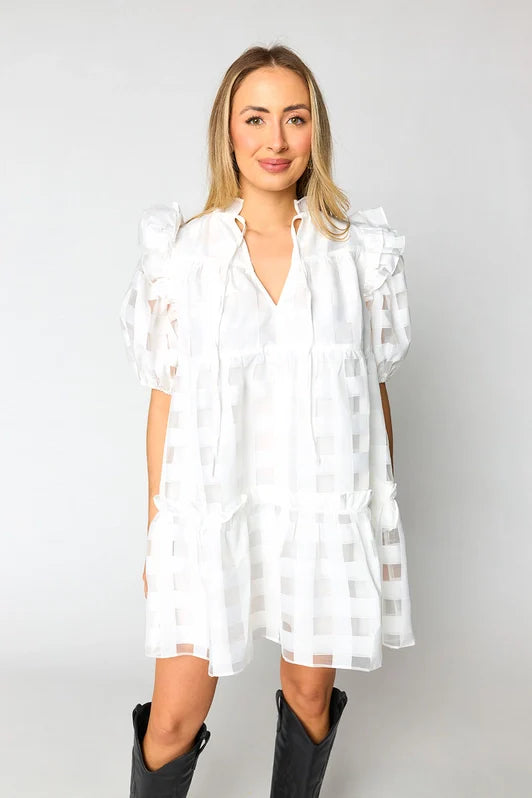 BuddyLove Ensley Puff Sleeve Mini Dress