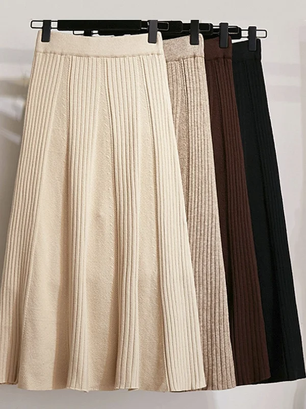 Stylish & Soft Waist Skirt - Multicolor