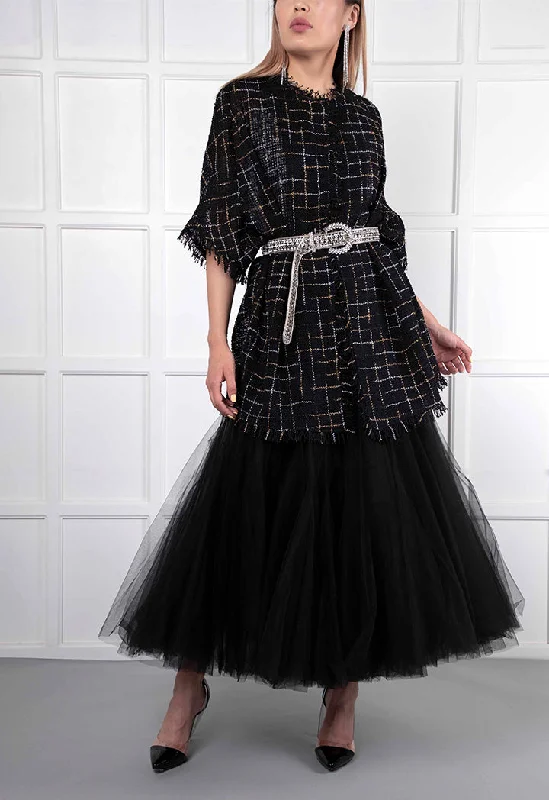 Pleated Tulle Skirt