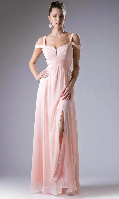 Cinderella Divine CH518 - Bare Back Chiffon Flowy Gown