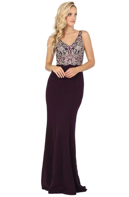 Dancing Queen - Appliqued Sleeveless Evening Dress 2912