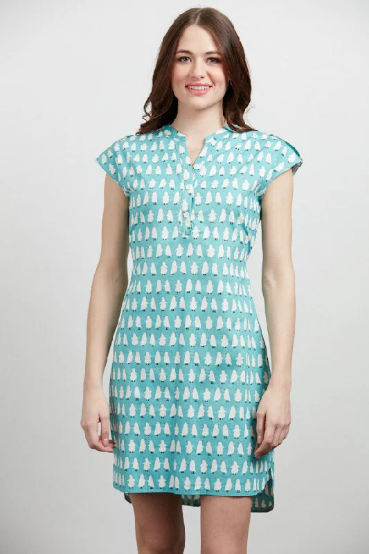 Penguin Print Tunic Cotton Dress