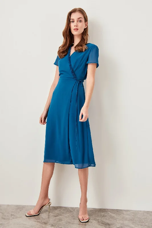 Women's V-Neck A-Line Dress