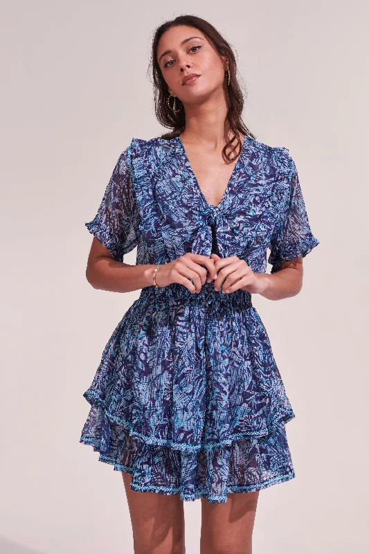 Alyson Navy Tropical Dress