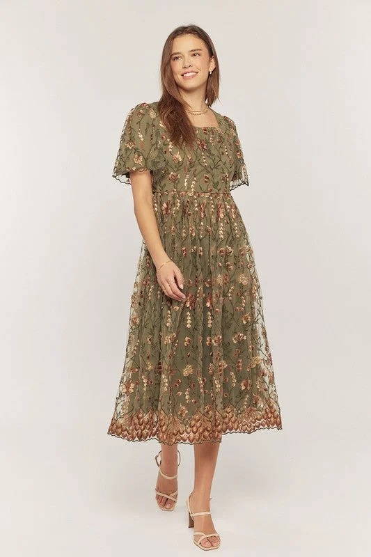 Bella Embroidered Dress