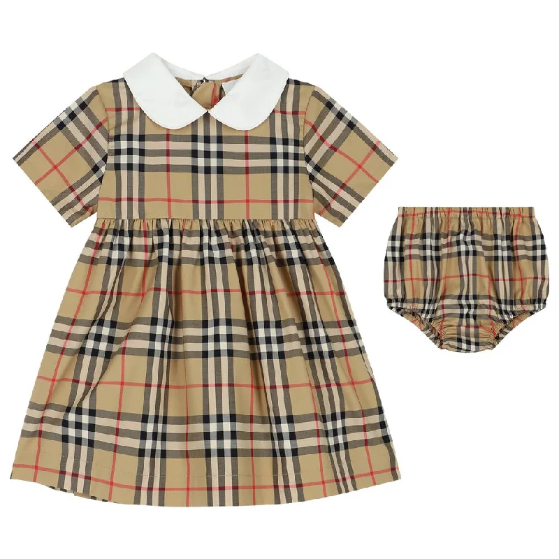 Geraldine Dress in Archive Beige Check