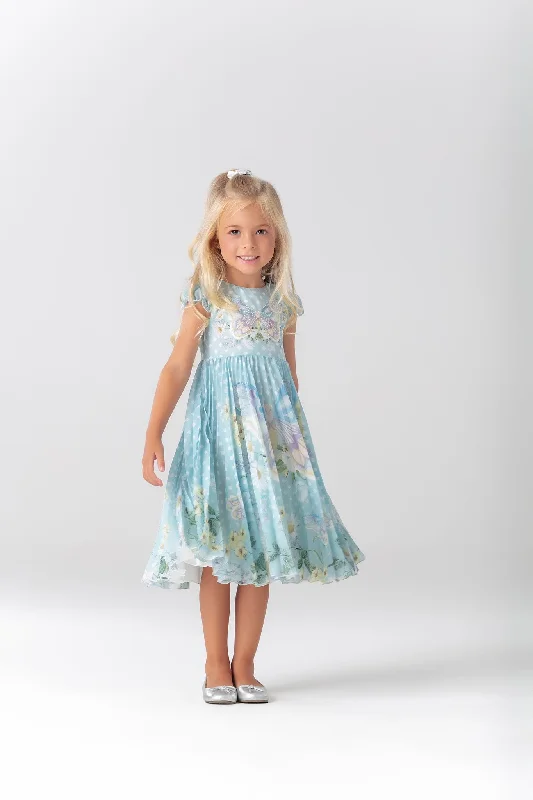 Petite Cherie Butterflies Tie Up Dress