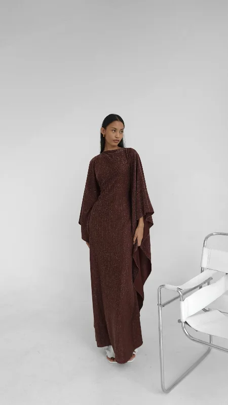 Chocolate Brown Kaftan Dress | ships between Dec 12-27