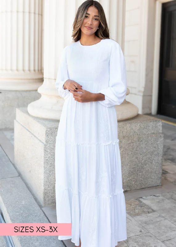 Diana White Embroidered Dress