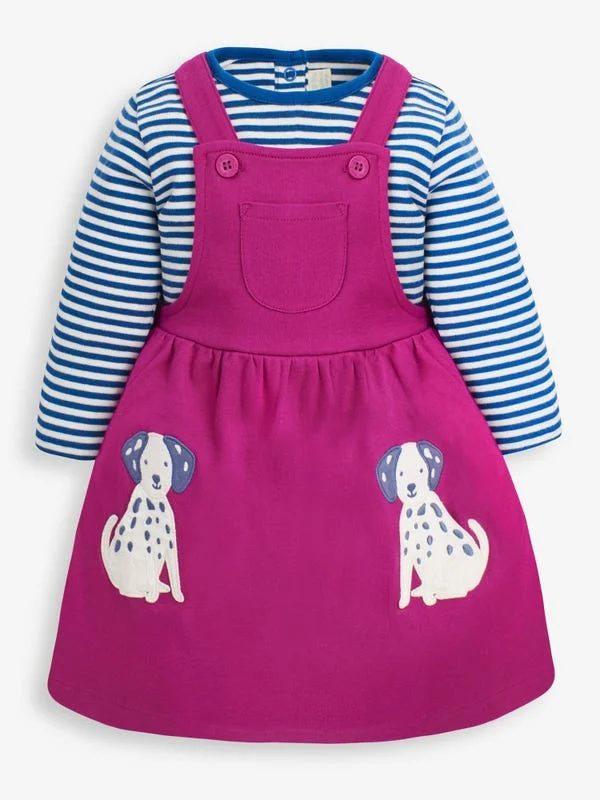 Dog Appliqué Pinafore Dress by JoJo Maman Bebe