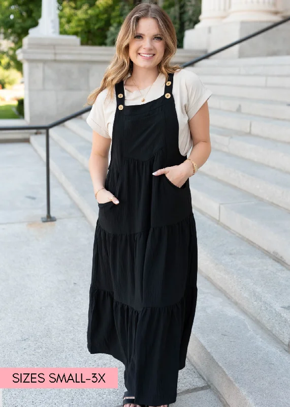 Everlee Black Overall Dress