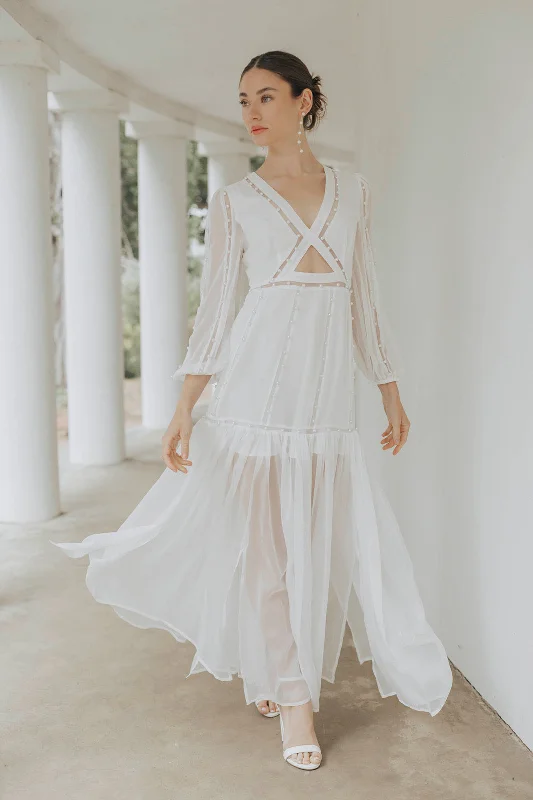 Hilton Cut-Out Dress - Off White