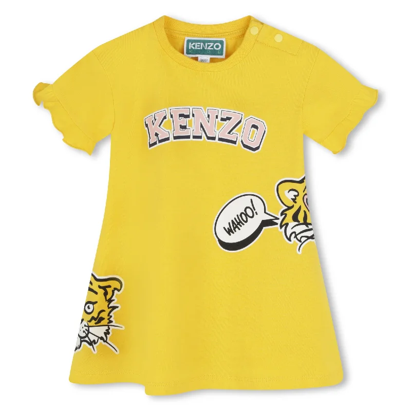 Yellow Organic Cotton Tiger Dress