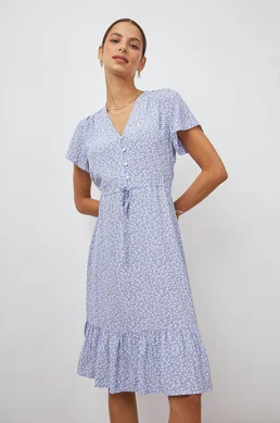 Kiki Blue Daisies Dress