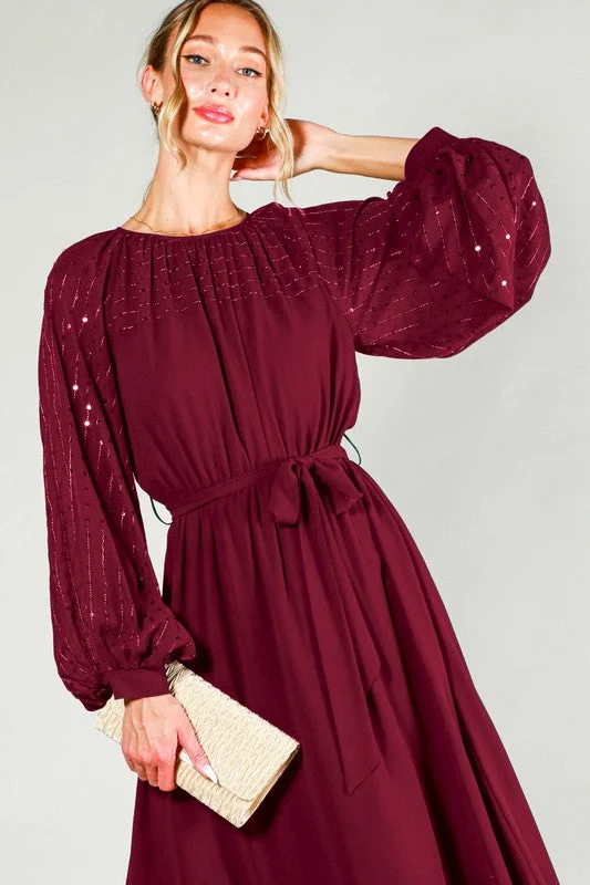 Kiley Burgundy Dress