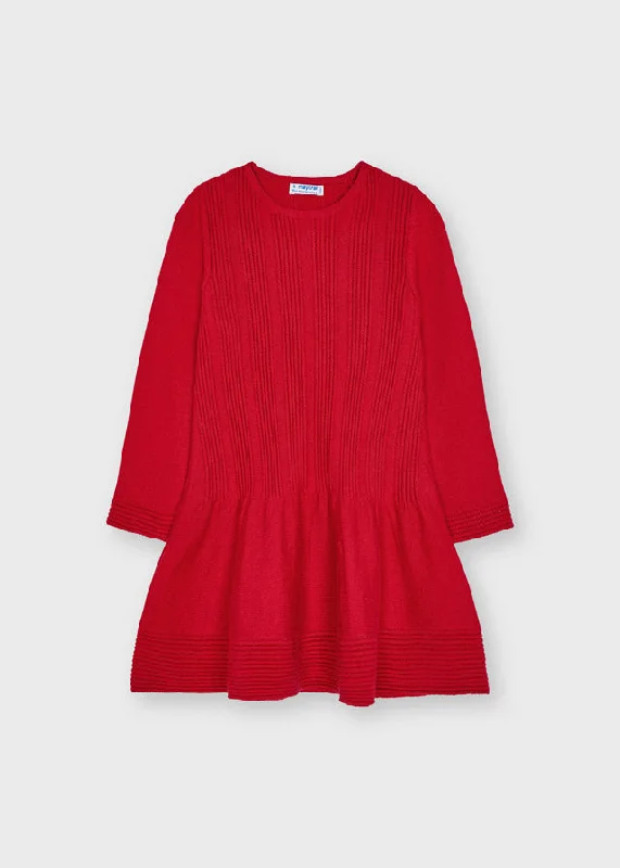 Knit Dress In Red by Mayoral