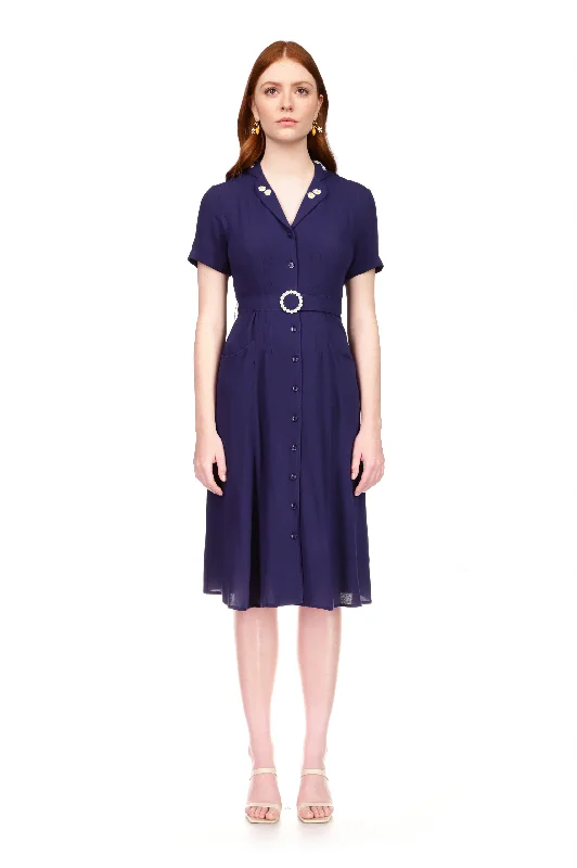 Crepe Maria Dress w. Daisy Belt