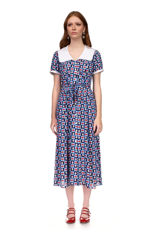 Marina Button Down Dress w. Collar