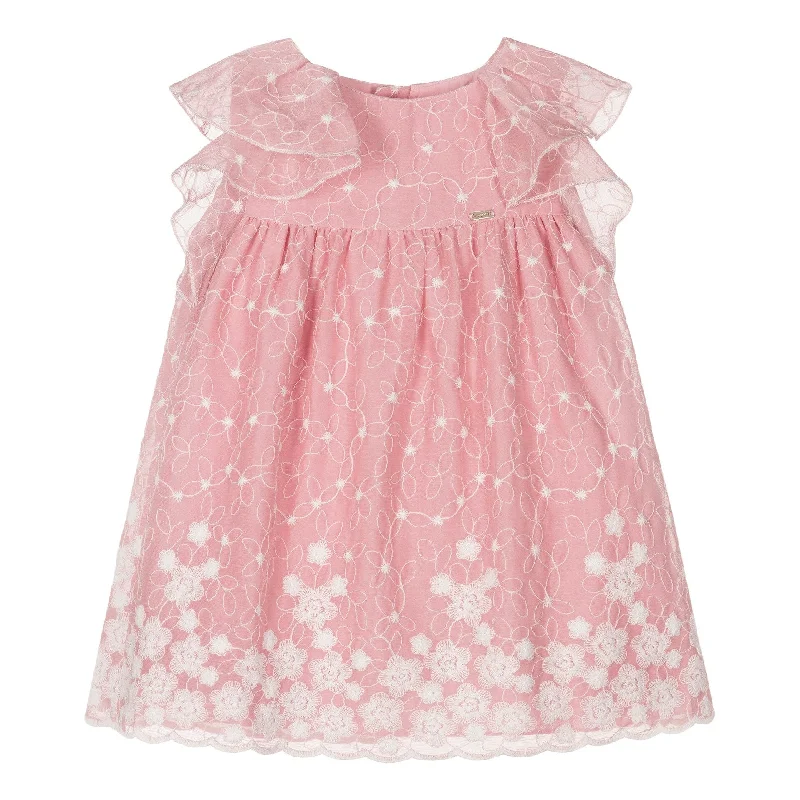 Pink Ruffle Smocked Dress