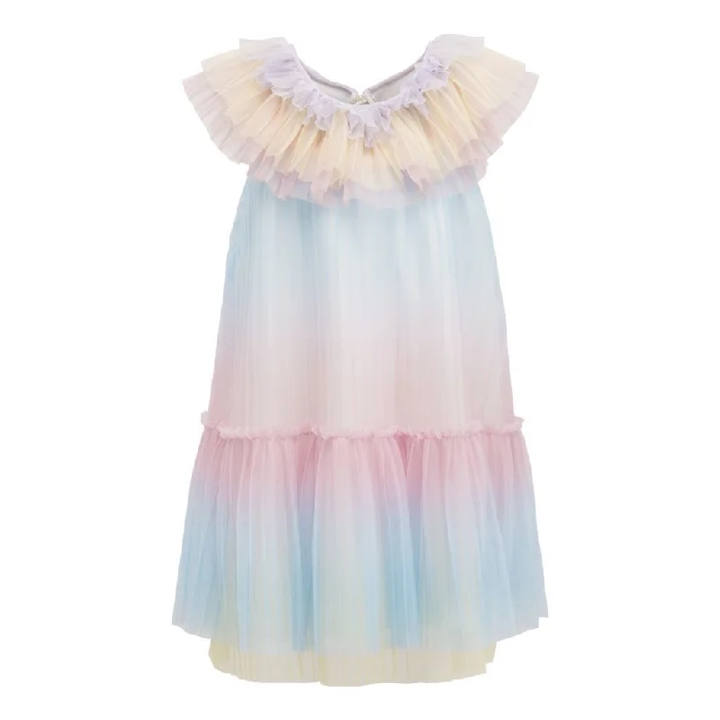 Multi Rainbow Ruffle Dress