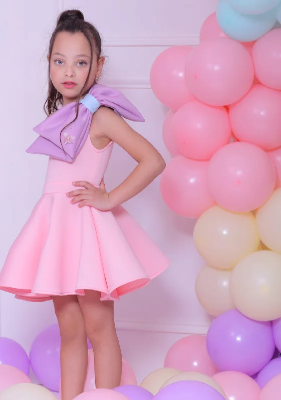 Pink Charlotte Bow Dress