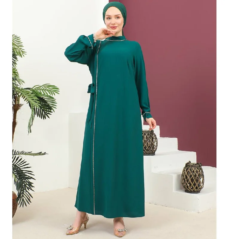 Modest Women's Dress Elegant 9470 Green