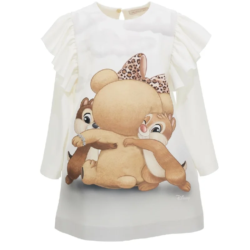 White Chipmunks Hug Dress