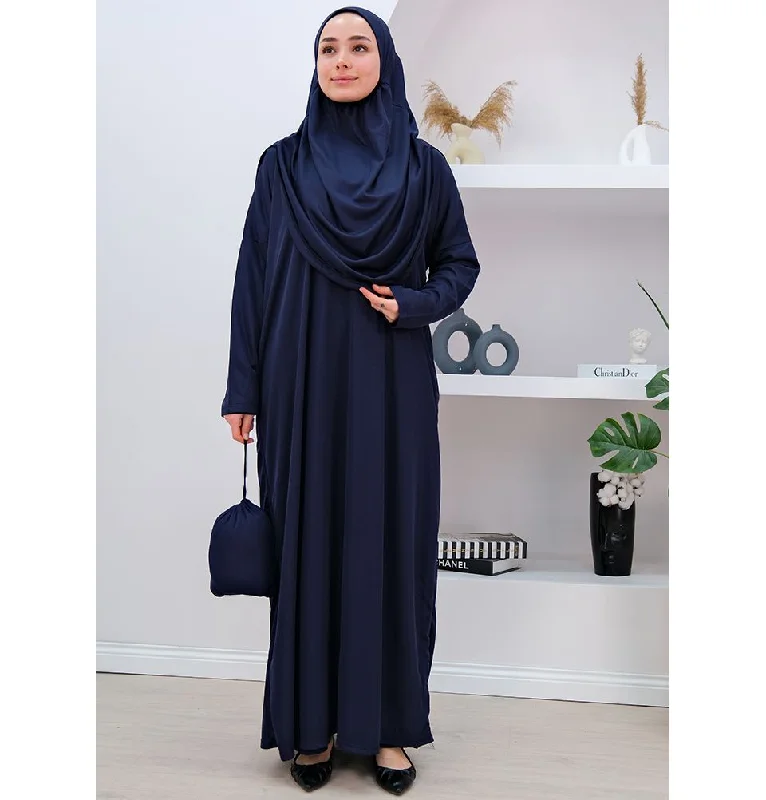 Modest Women's One Piece Prayer Dress N2303 - Navy