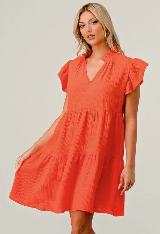 Orange Gauze Sundress