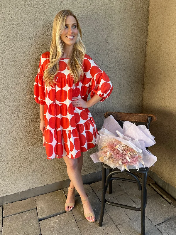 Orange Polka Dot Dress