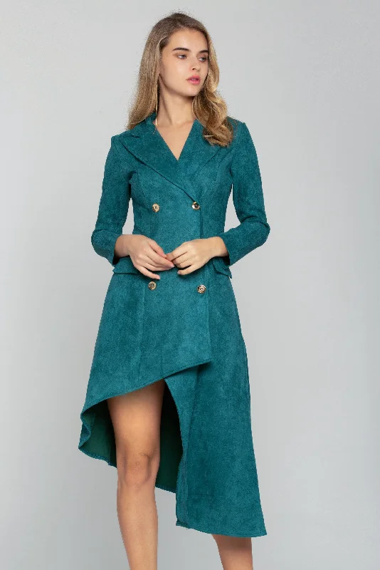 Parakeet Asymmetrical Double Breasted Blazer Dress