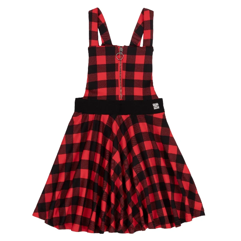 Plaid Overall Jumper Dress Deux Par Deux