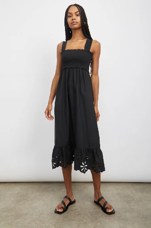 Rumi Black Eyelet Dress