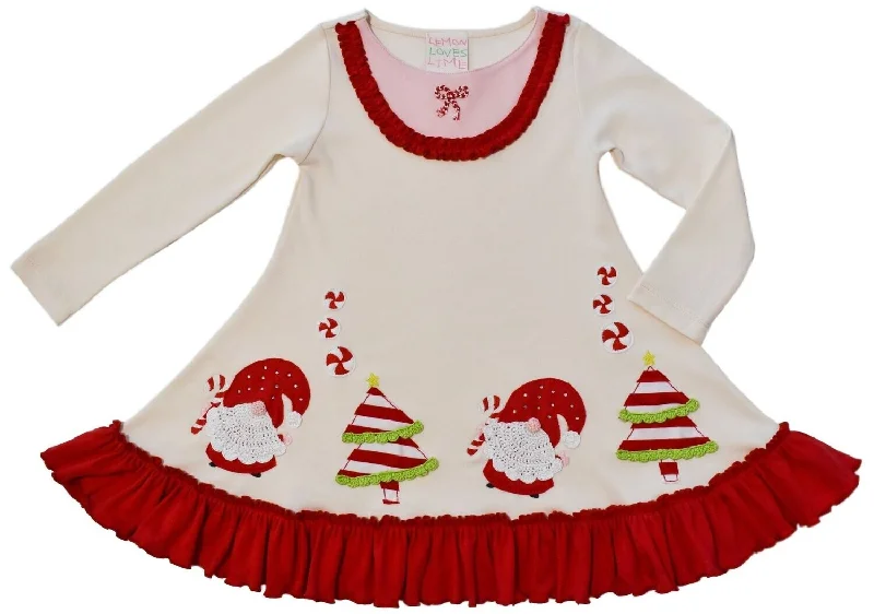 Santa Candy Cane Dress by Lemon Loves Lime