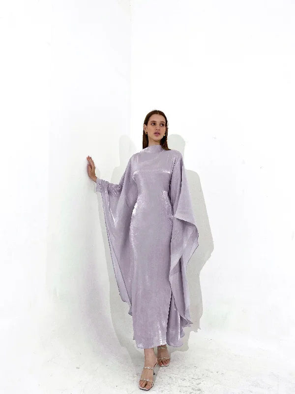 Sheen Kaftan Dress in Lilac