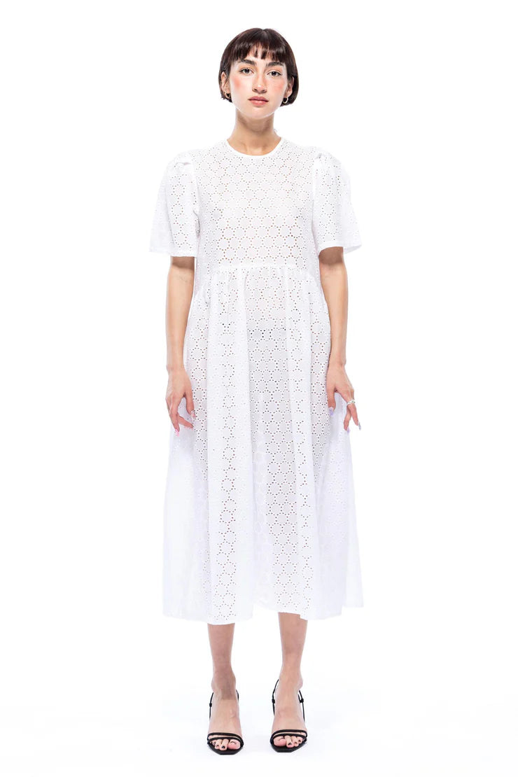 Spring Garden Dress in Cotton Eyelet | Toit Volant