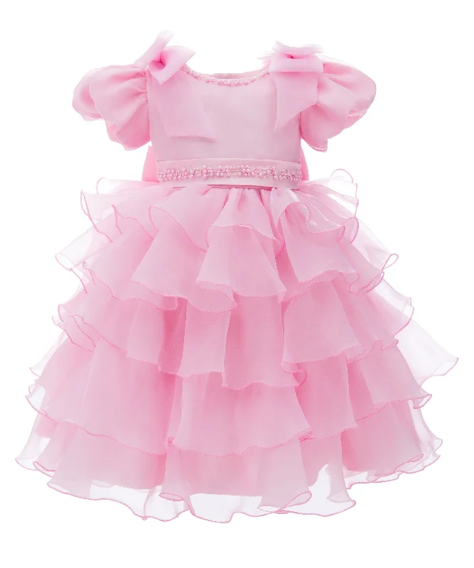 Pink Bonaventura Ruffle Dress